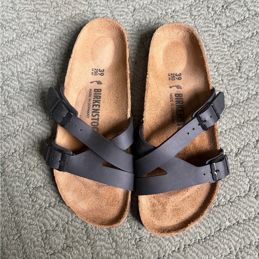 Birkenstock Yao Birko-Flor Black NWOT Sz 39